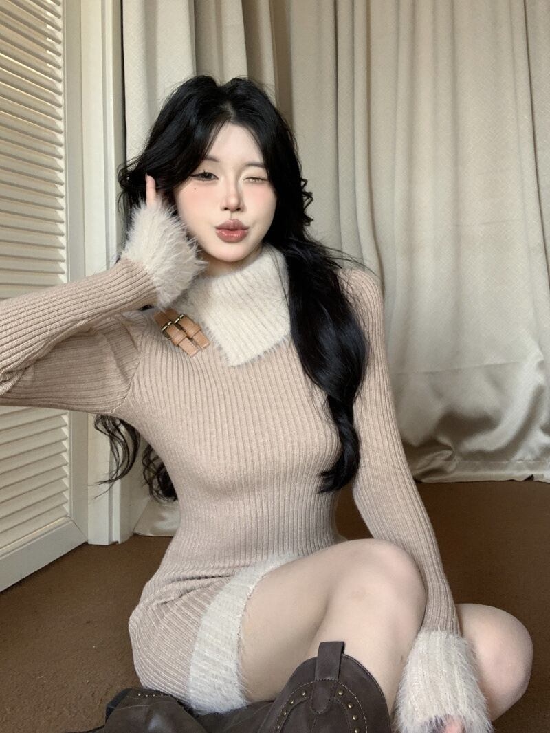 【dress】タイトニットワンピース G19329