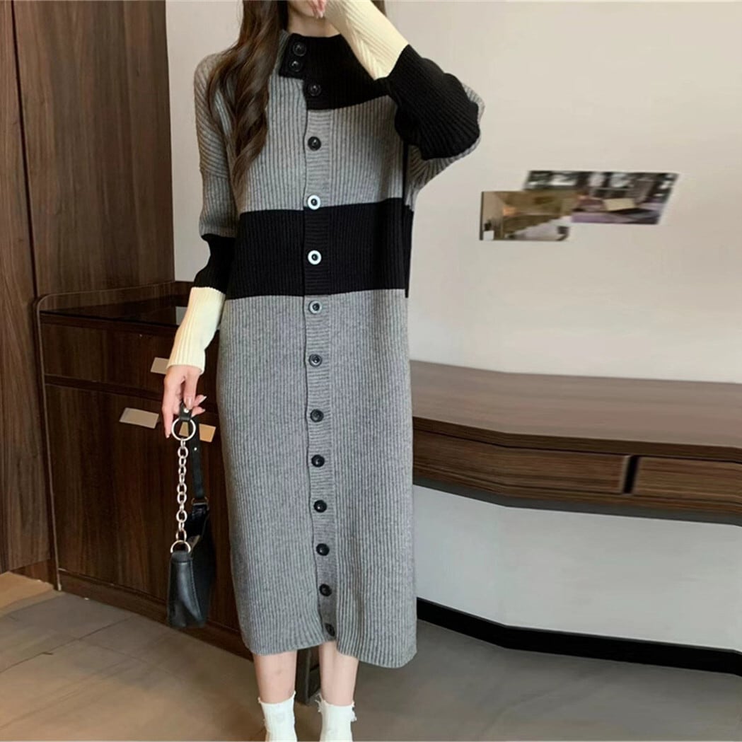 【outer】ロング丈ニットカーデ　M25900