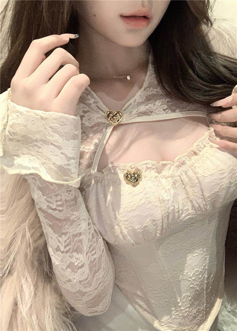 【tops】人気デザインレーストップス　M28297