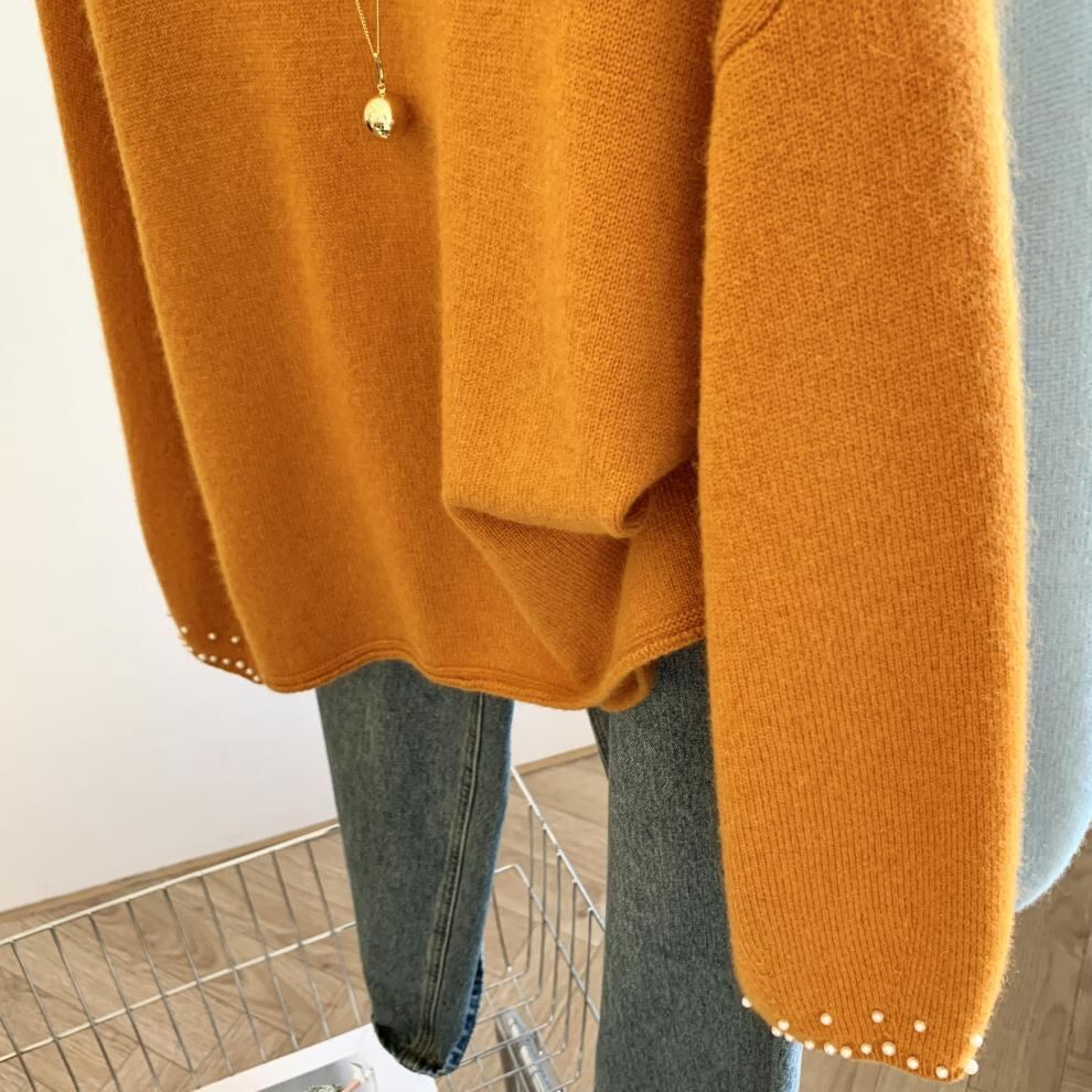 【tops】パールニットセーター　M29254