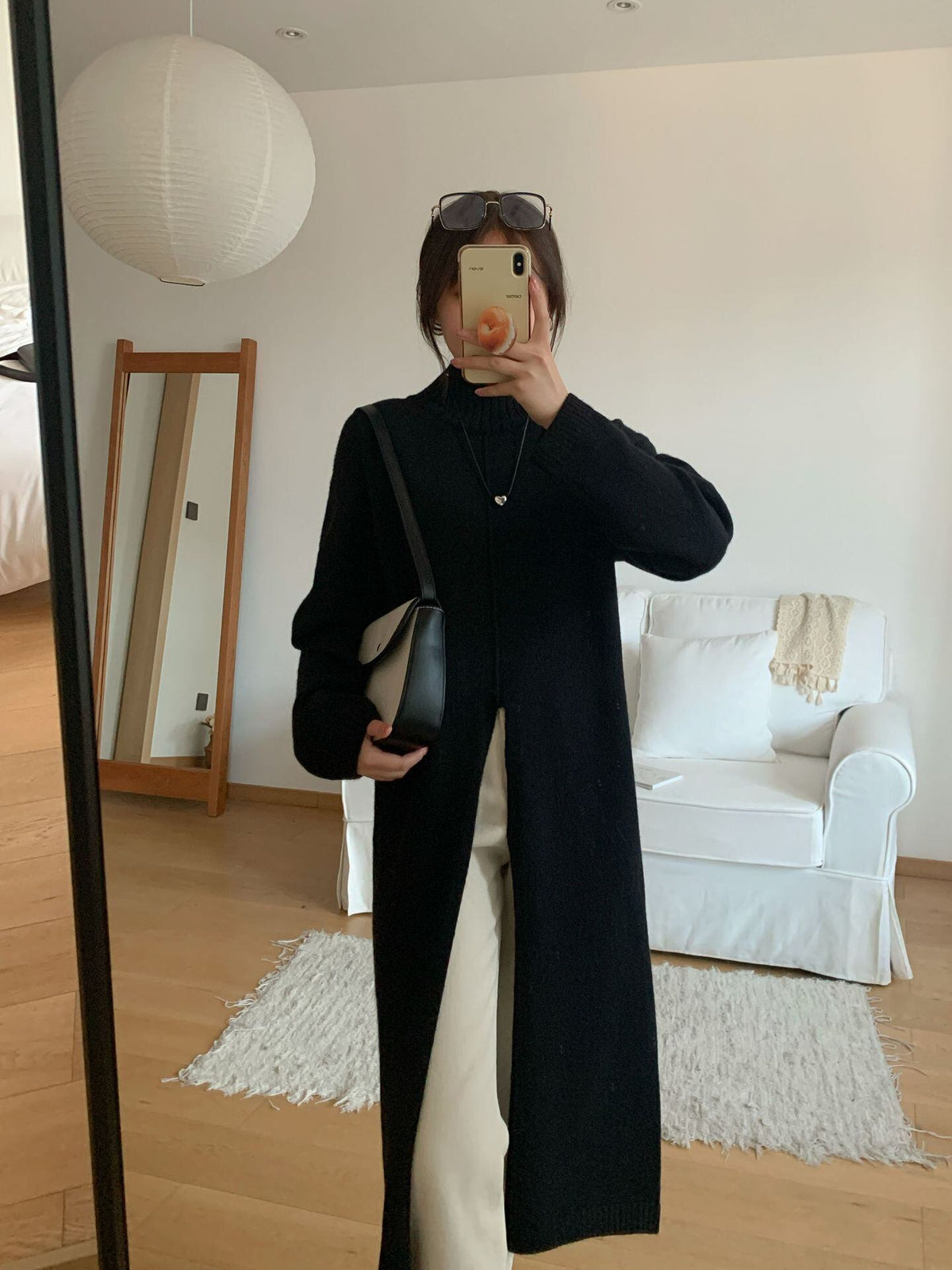 【dress】スリットニットワンピース　M26246
