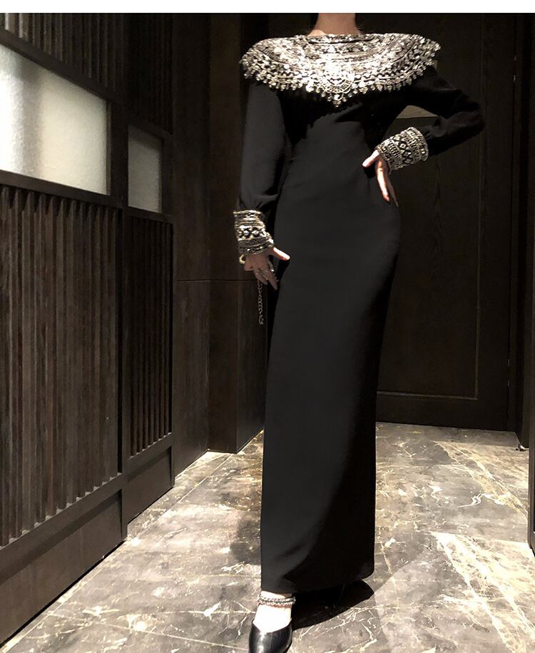 【dress】ビジューデートワンピース　M28510