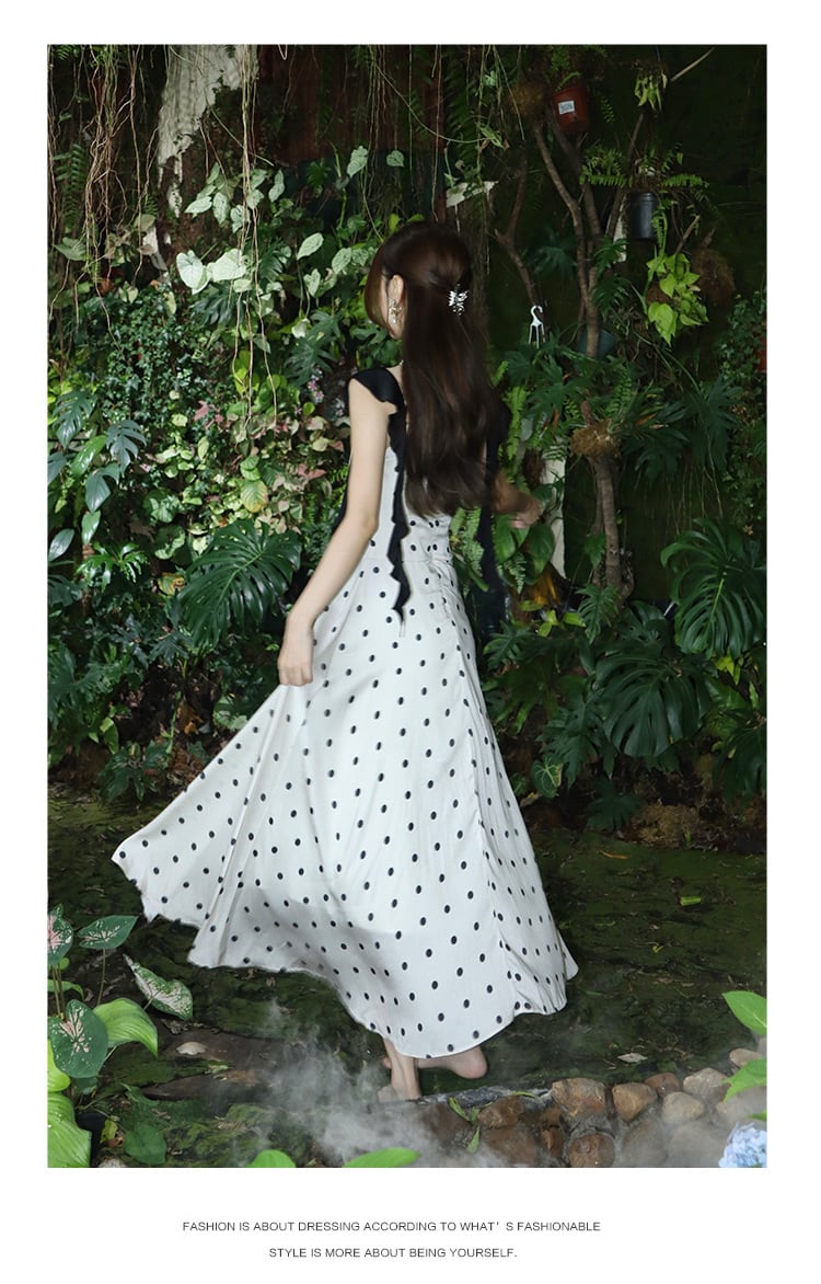【dress】ドット柄キャミワンピース　M24759