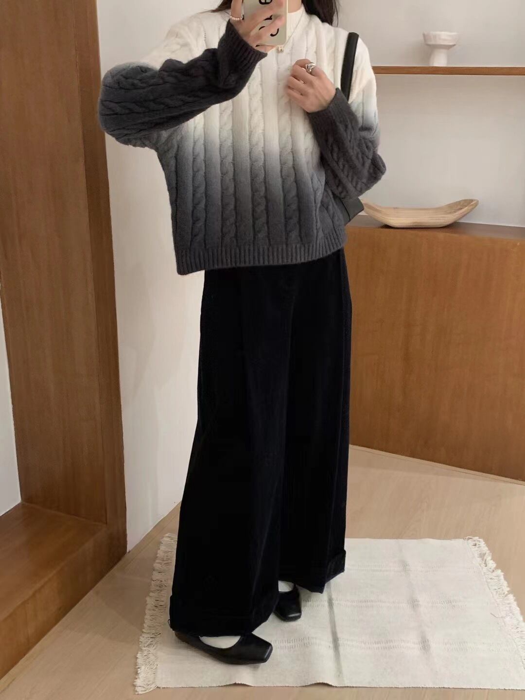 【tops】グラデーションニットセーター　M18708