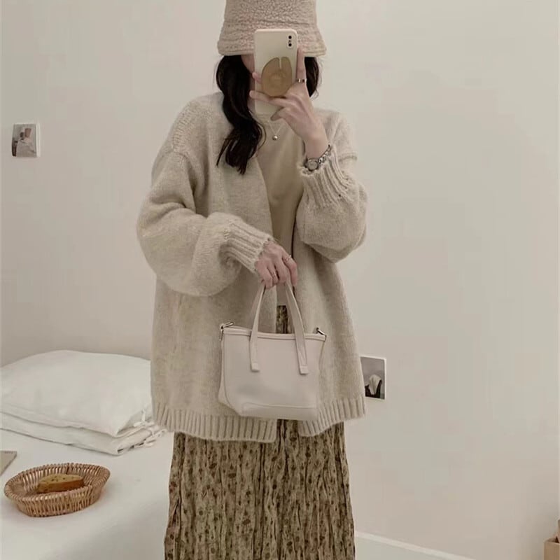 【outer】Vネックニットカーデ　M25910
