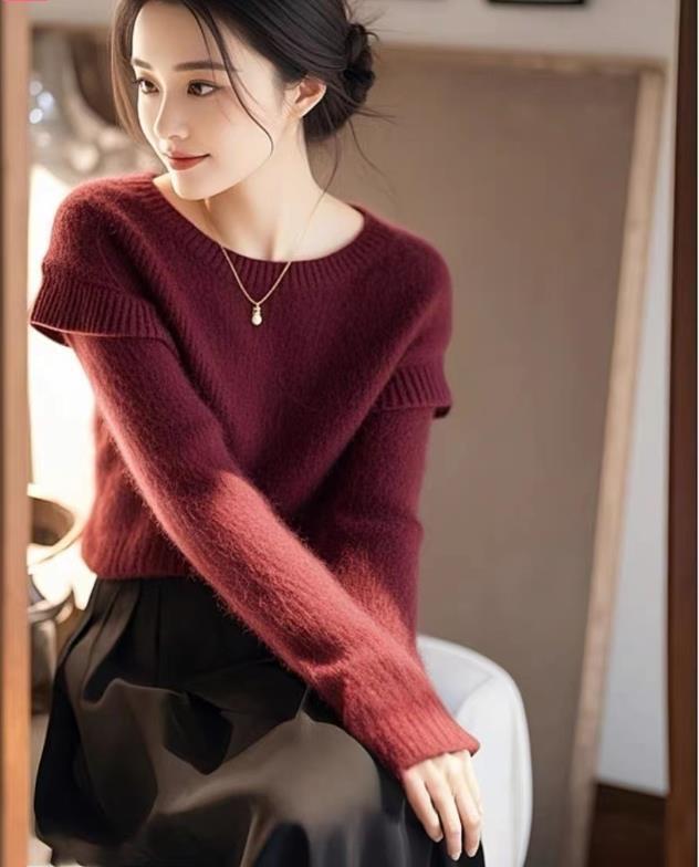 【tops】クルーネックニットセーター　M29122