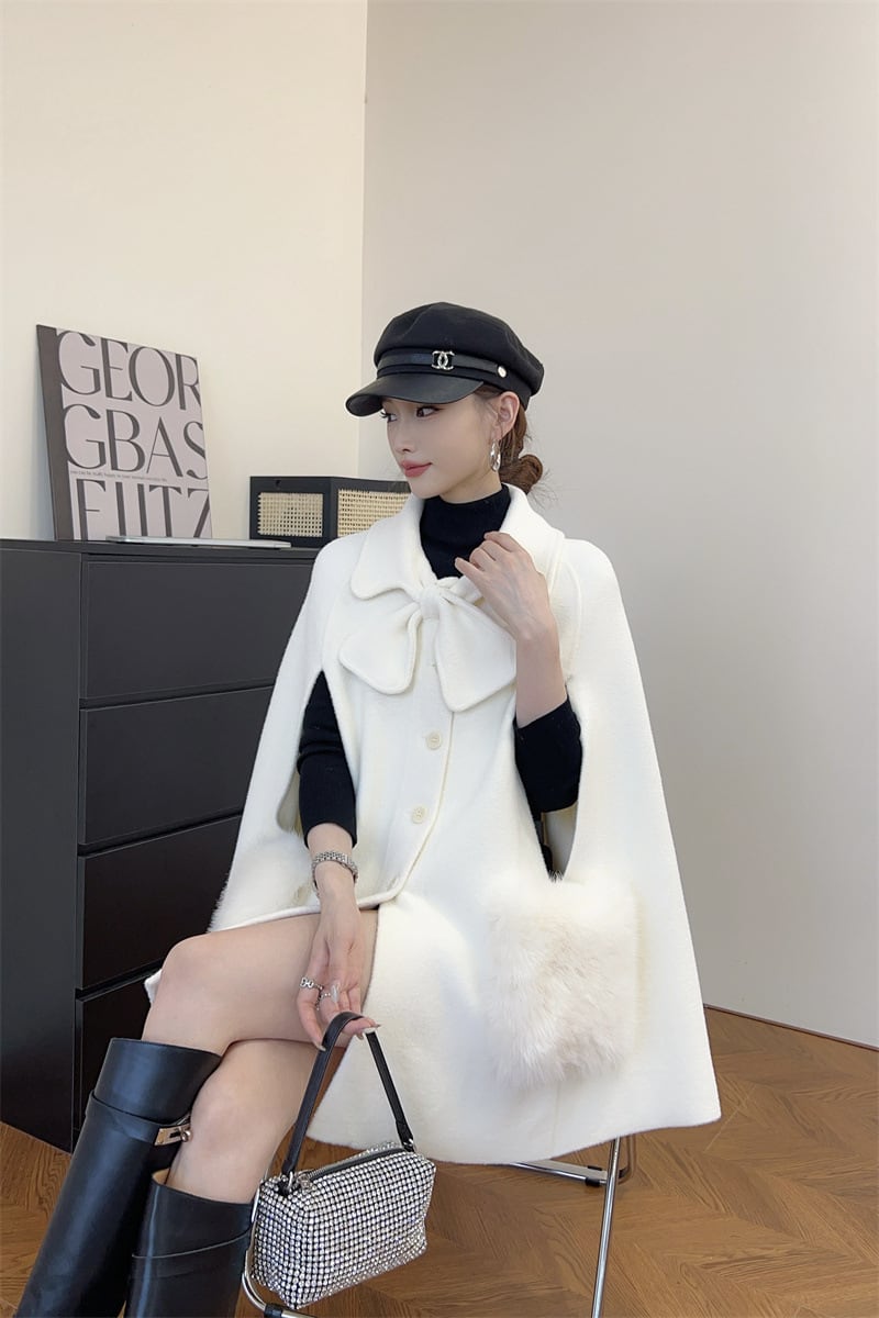 【outer】ポケファーケープコート　N2759