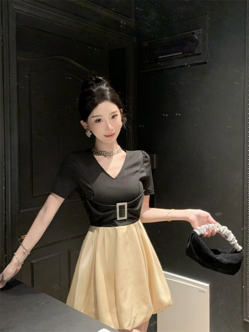 【dress】切り替えワンピース　M23965