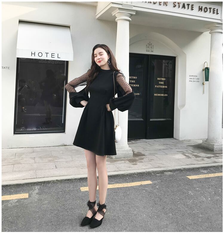 【dress】好感度UP!気質満点春冬オシャレレースファッションワンピース G2550