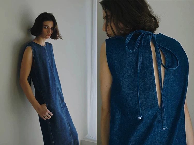 【dress】ノースリーブデニムワンピース　M29970