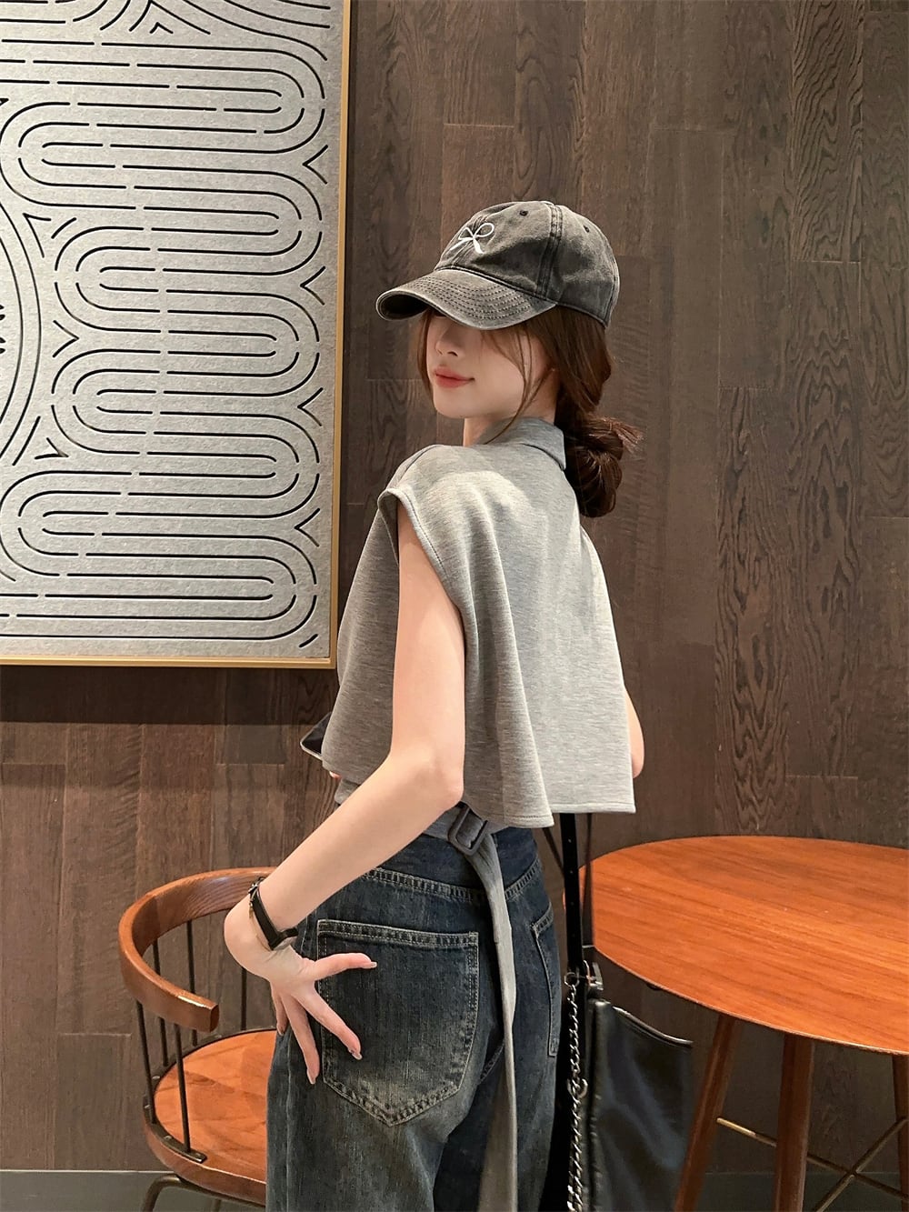 【tops】POLOネックTシャツ　M23916