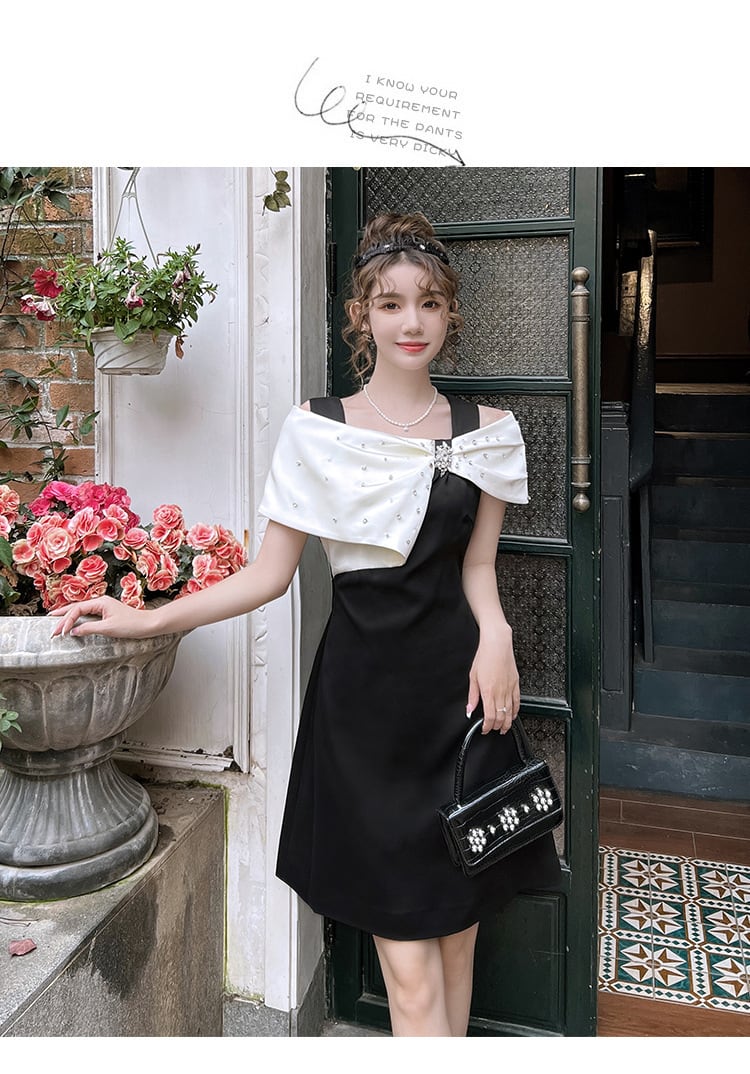 【dress】ビジューデートワンピース　M24884