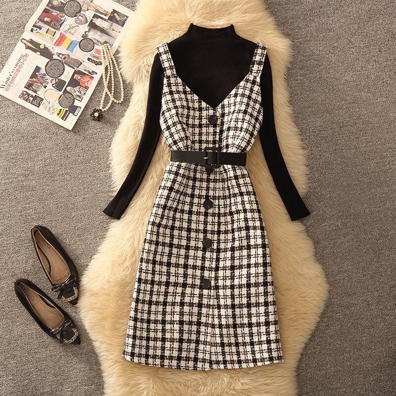 【dress】チェック柄キャミワンピース　N2262