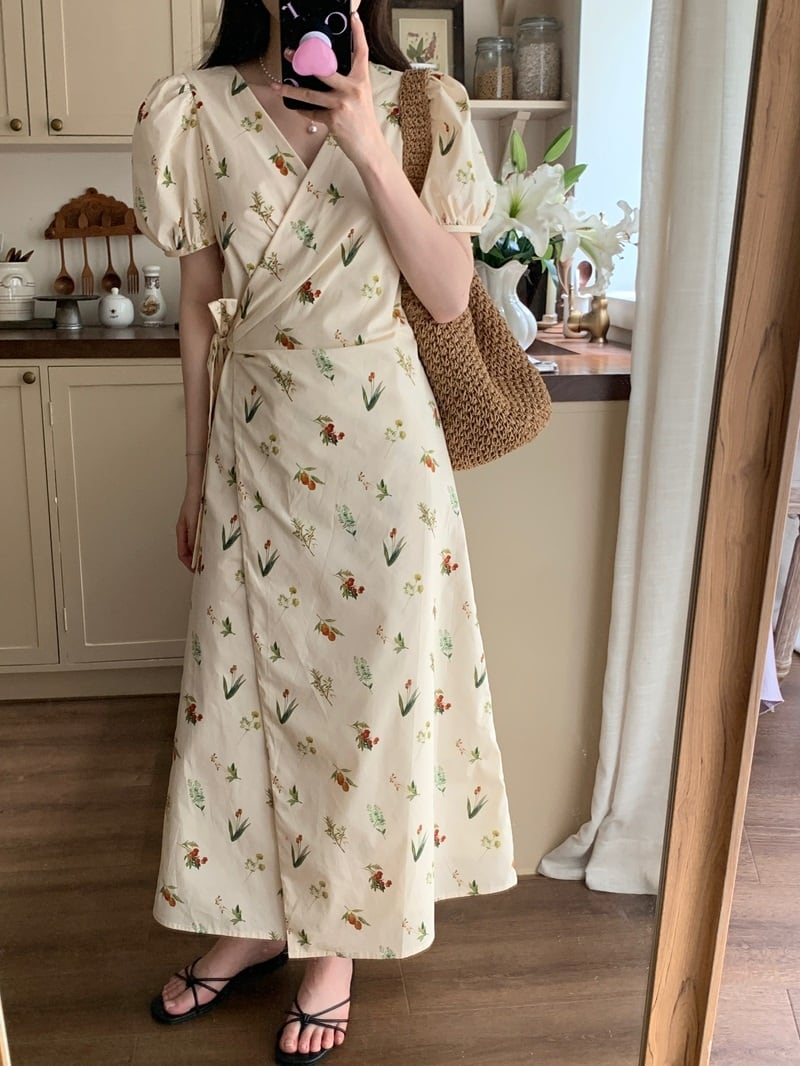 【dress】花柄ワンピース　M25191