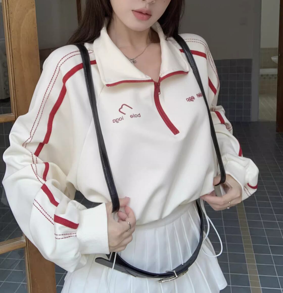 【tops】スタンドネックパーカー　N2953