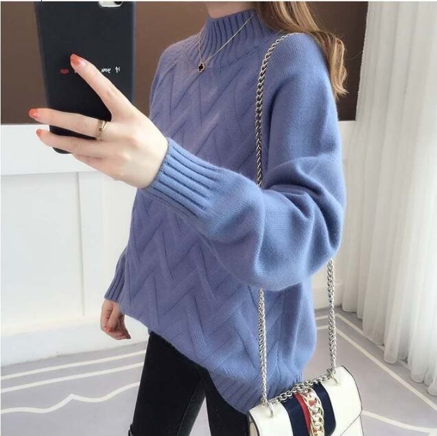 【tops】ハーフネックニットセーターG18054