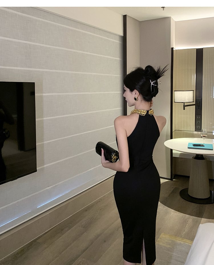 【dress】ホルターネックワンピース G20086