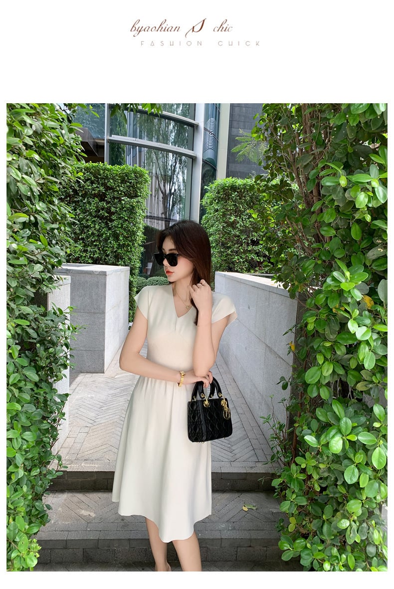 【dress】薄手ニットワンピース　M29750