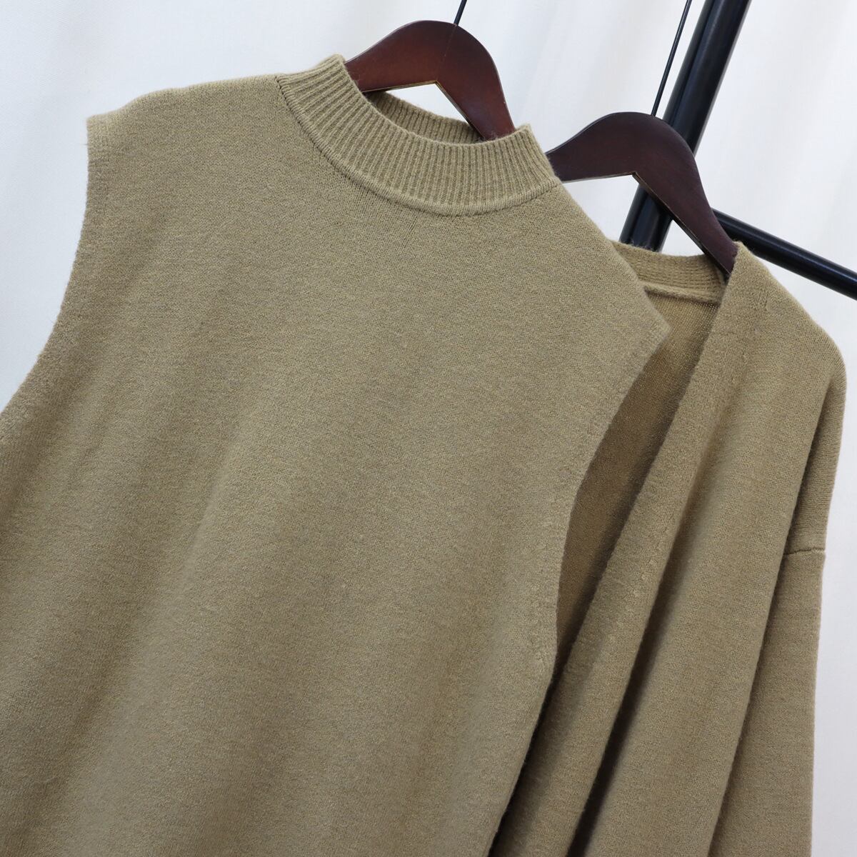 【set】ニットワンピース×カーデセット　M18713