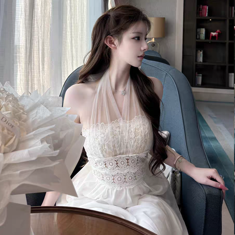 【dress】3WAYレースドッキングロングワンピース N3588