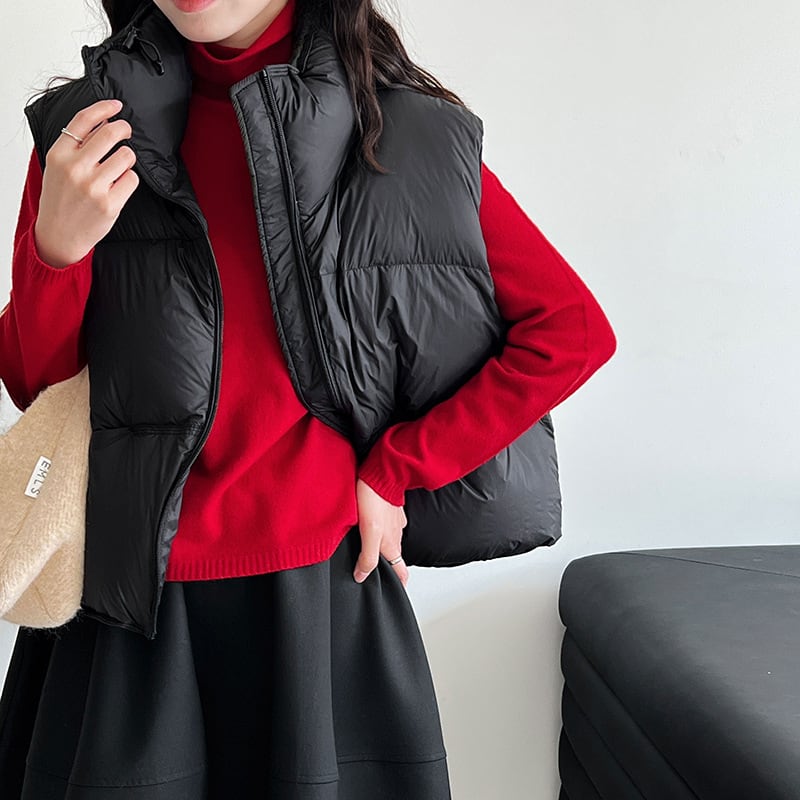 【tops】ハイネックニットトップス Q7090