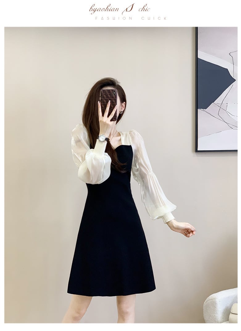 【dress】切り替えワンピース　M25518