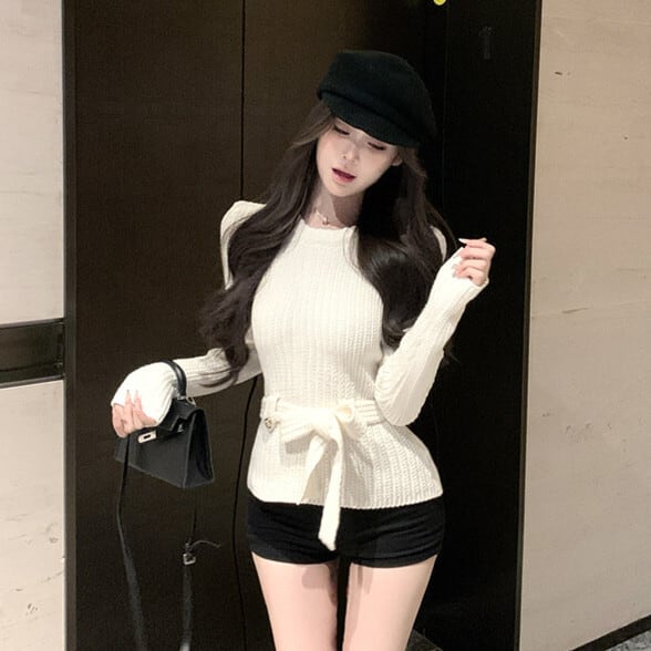 【tops】ニットトップス　M28543