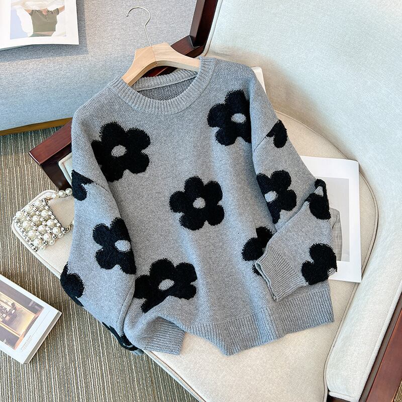 【tops】クルーネックニットセーター　M19130