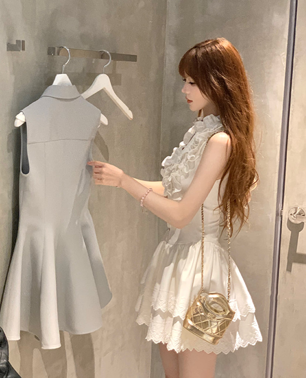 【dress】フリルミニワンピース　M30795