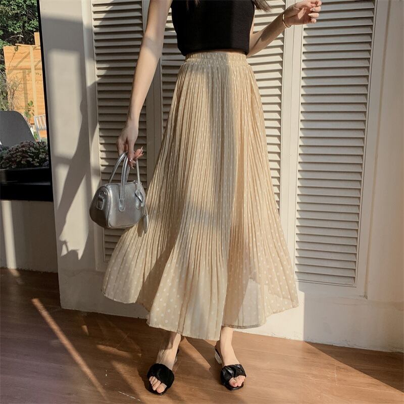 【bottoms】シフォンドット柄スカートG20489