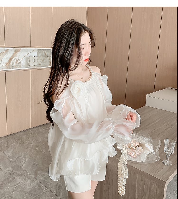 【tops】オフショルダーブラウス　M29371