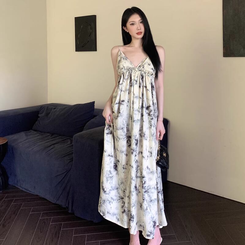 【dress】花柄キャミワンピース Q8319