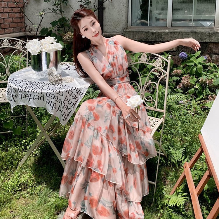 【dress】プリントワンピース　M25292