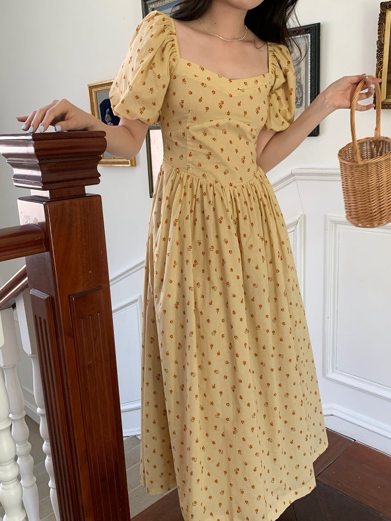 【dress】花柄ワンピース　M25042