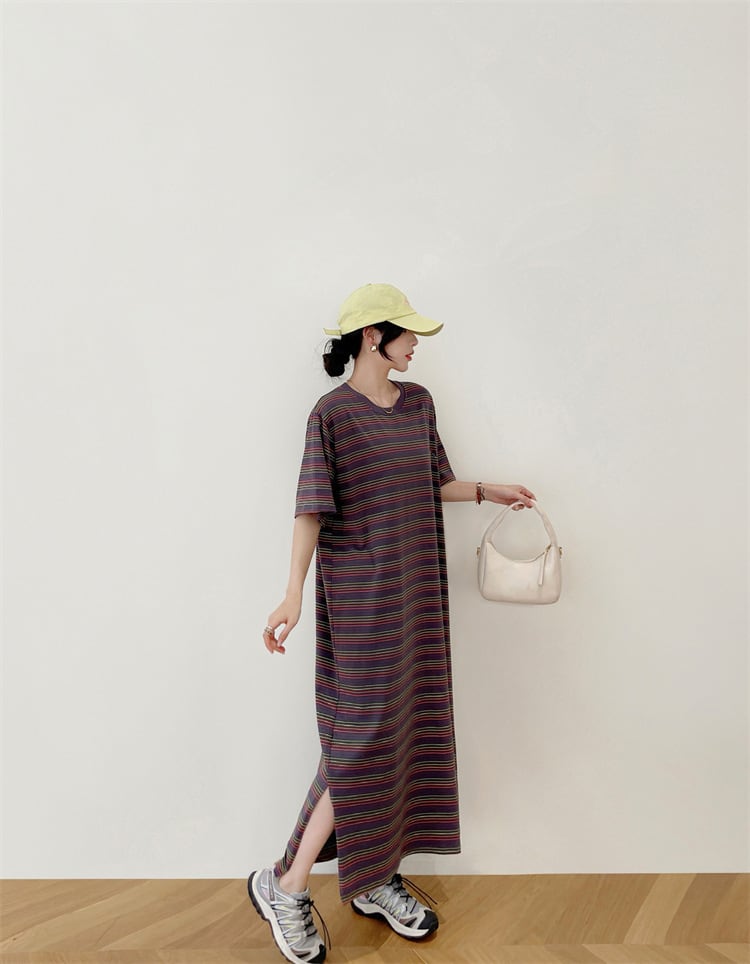 【dress】ストライプ柄ワンピース　M24933