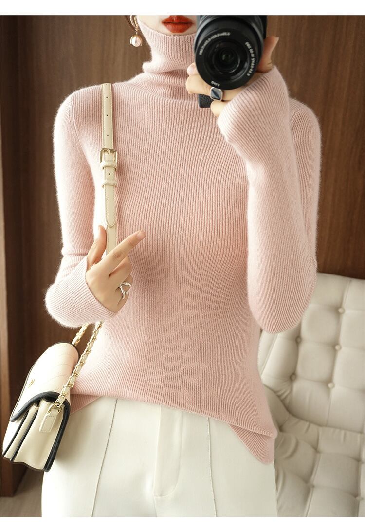 【tops】ハイネックニットプルオーバー　M19162