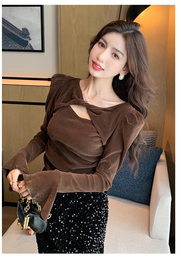 【tops】長袖Ｔシャツトップス　M28975