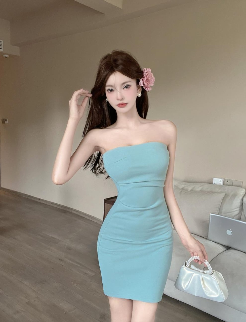 【dress】タイトチューブドレス Q8194
