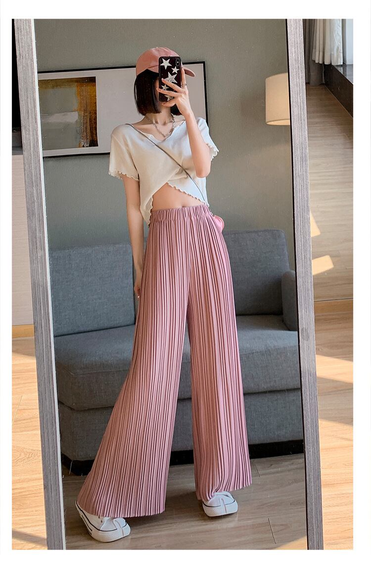 【bottoms】シフォンギャザーガウチョパンツG20984