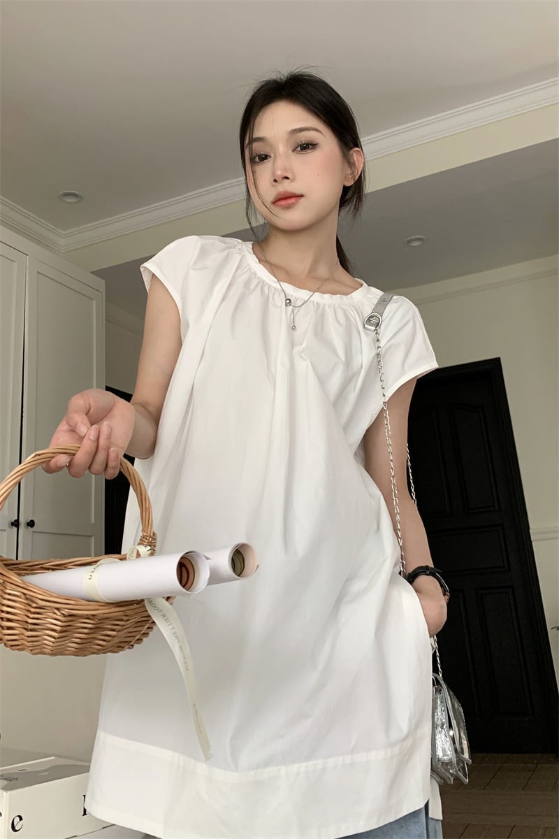 【tops】ノースリーブシャツトップス　M25114