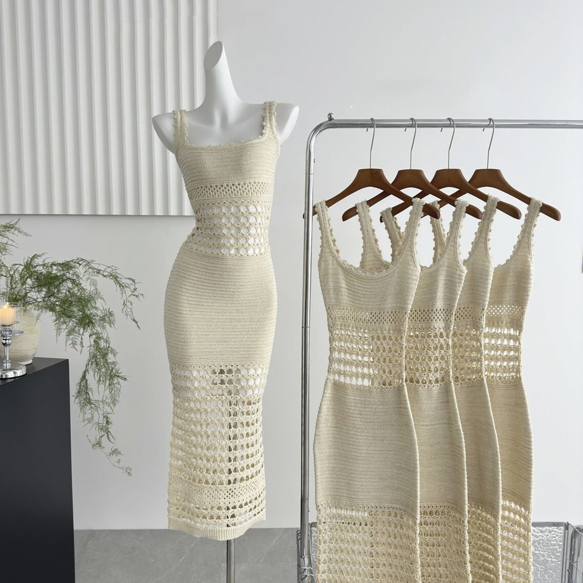 【dress】ニットキャミワンピース　M24429