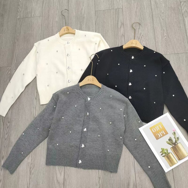 【outer】ビジューニットカーデ　M26285