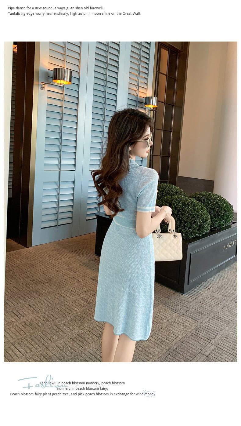 【dress】薄手ニットワンピース　M29746