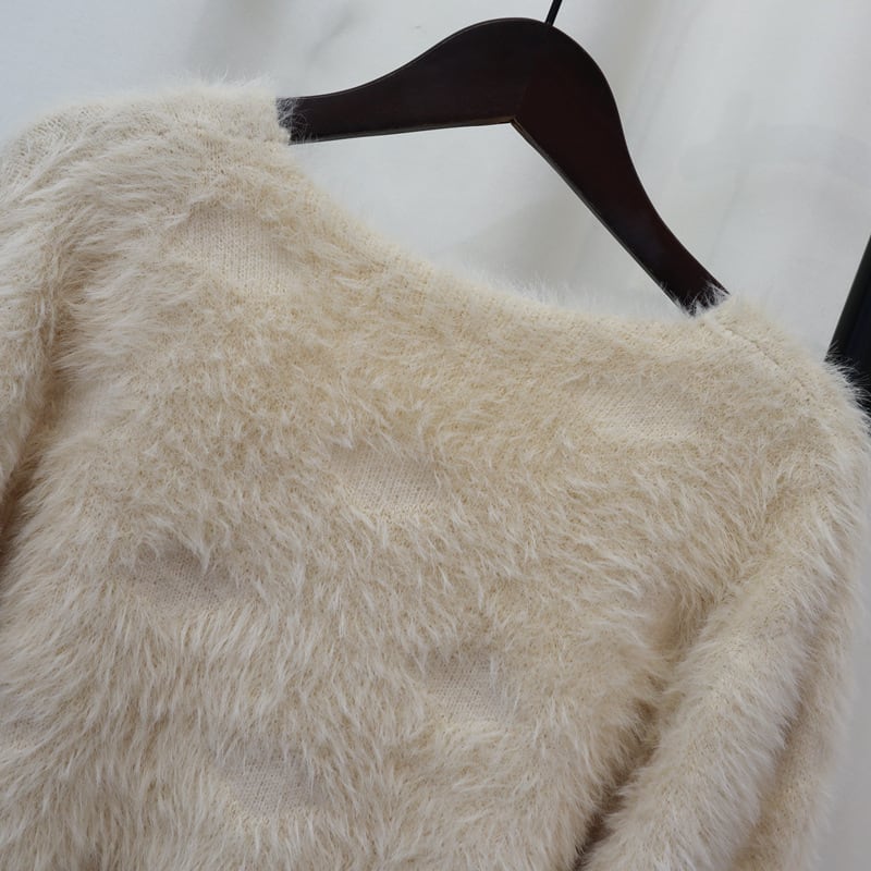 【outer】シャギーニットカーデ　M25433