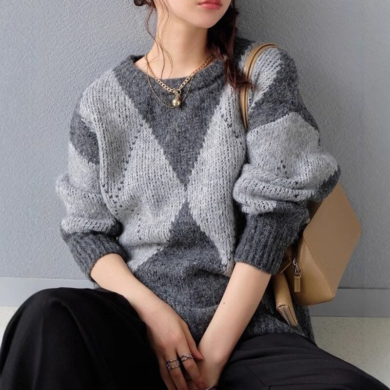 【tops】ニットトップス Q7079