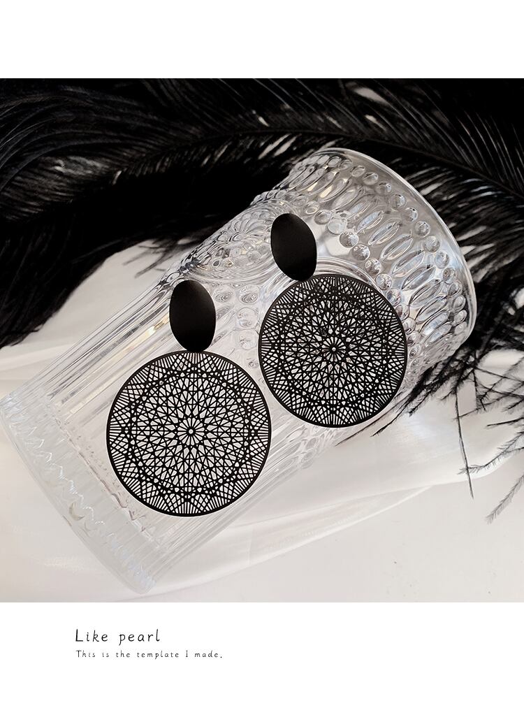 【小物】レディースファッションシンプルアクセサリー円形デザインピアス