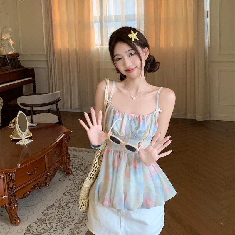 【tops】プリントキャミソール　M30569
