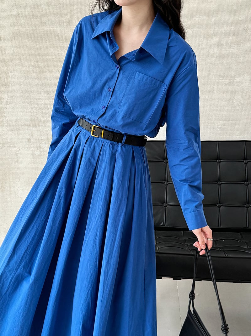 【dress】ポロネックシャツワンピースワンピース　N2966
