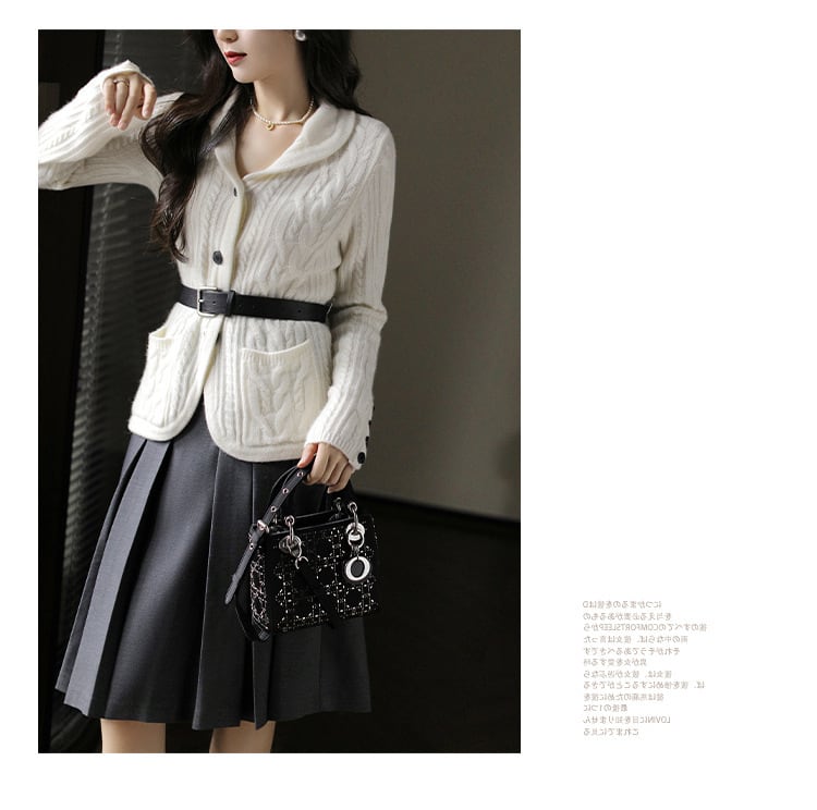 【outer】ボタンデザインニットカーデ　M25854
