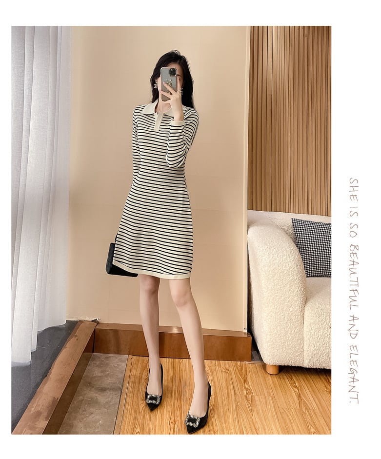 【dress】ボーダー柄ワンピース　M25481
